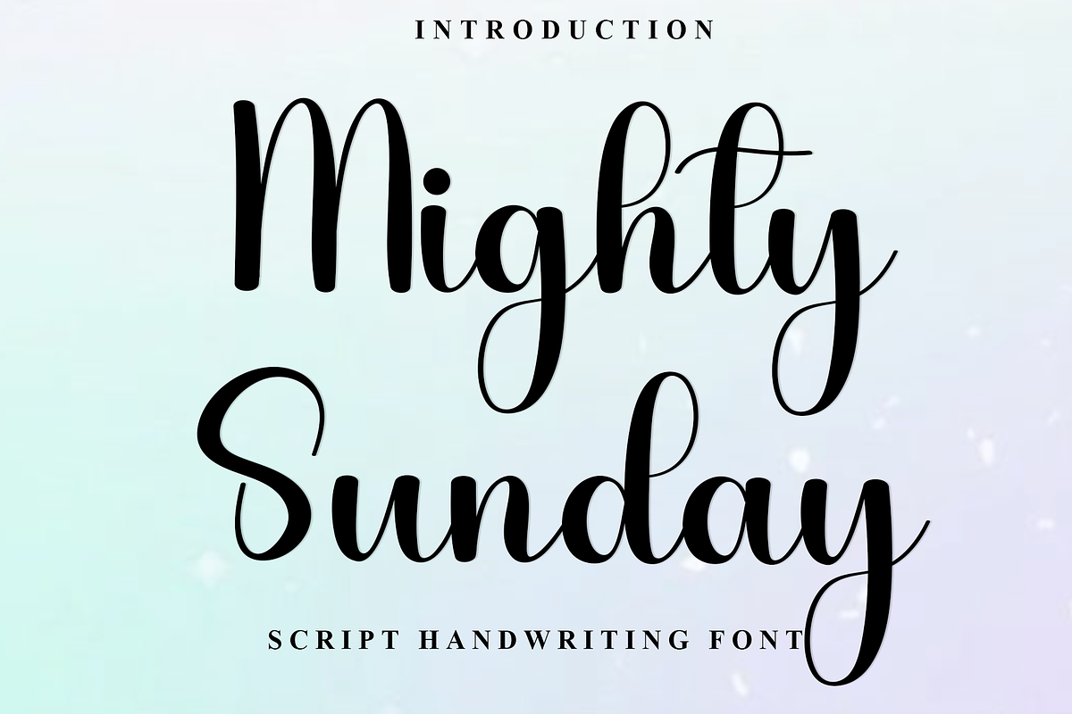 Mighty Sunday, a Handwritten Font by InermediaSTUDIO (Photo 1 of 8)
