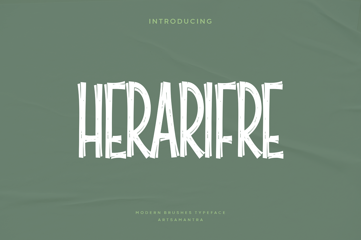 Herarifre - Modern Display Typeface, a Script Font by garismantra (Photo 1 of 5)