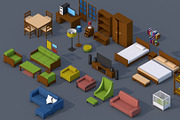 100 Low Poly Furniture Pack 4 in 1, a Furniture 3D Model by multimedia4ds (Thumbnail 10 of 10)