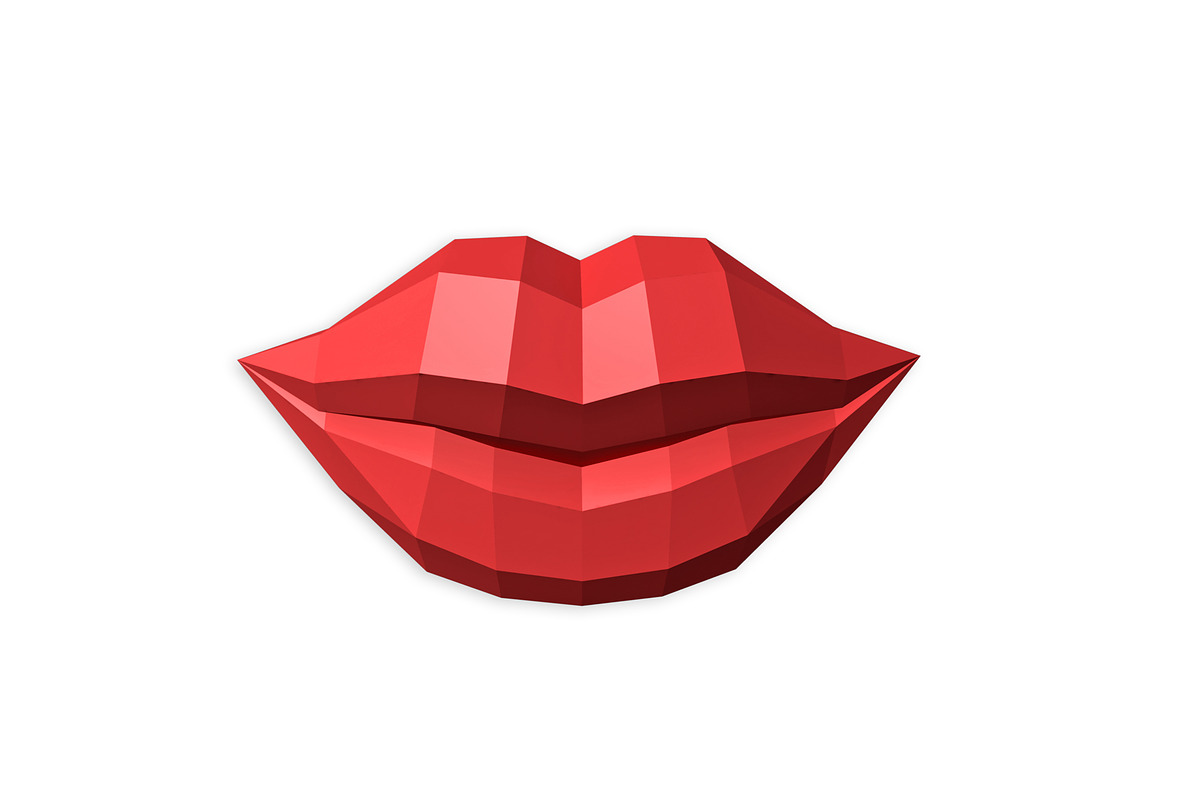 DIY Lips - 3d papercraft, a Templates & Theme by PAPER amaze