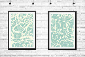 Berlin Germany City Map In Retro