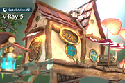 Subdivision&LowPoly fairy tree house, an Architecture 3D Model by Cute & 3D (Thumbnail 5 of 28)