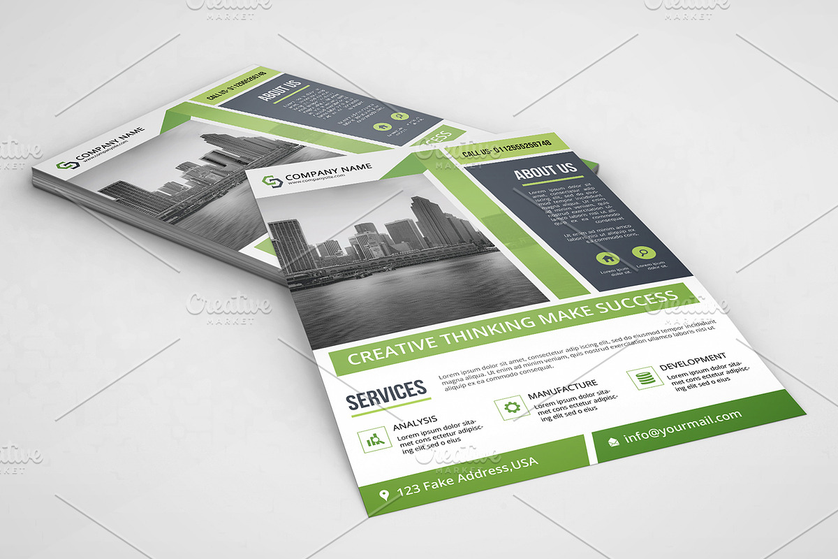 Printable Business Flyer -V520, a Flyer Template by Template Shop (Photo 4 of 5)