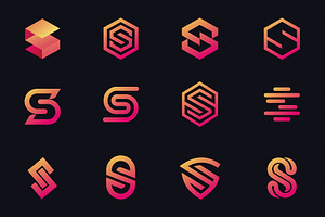 Modern Letter S Logos, an Object Graphic by ProArt