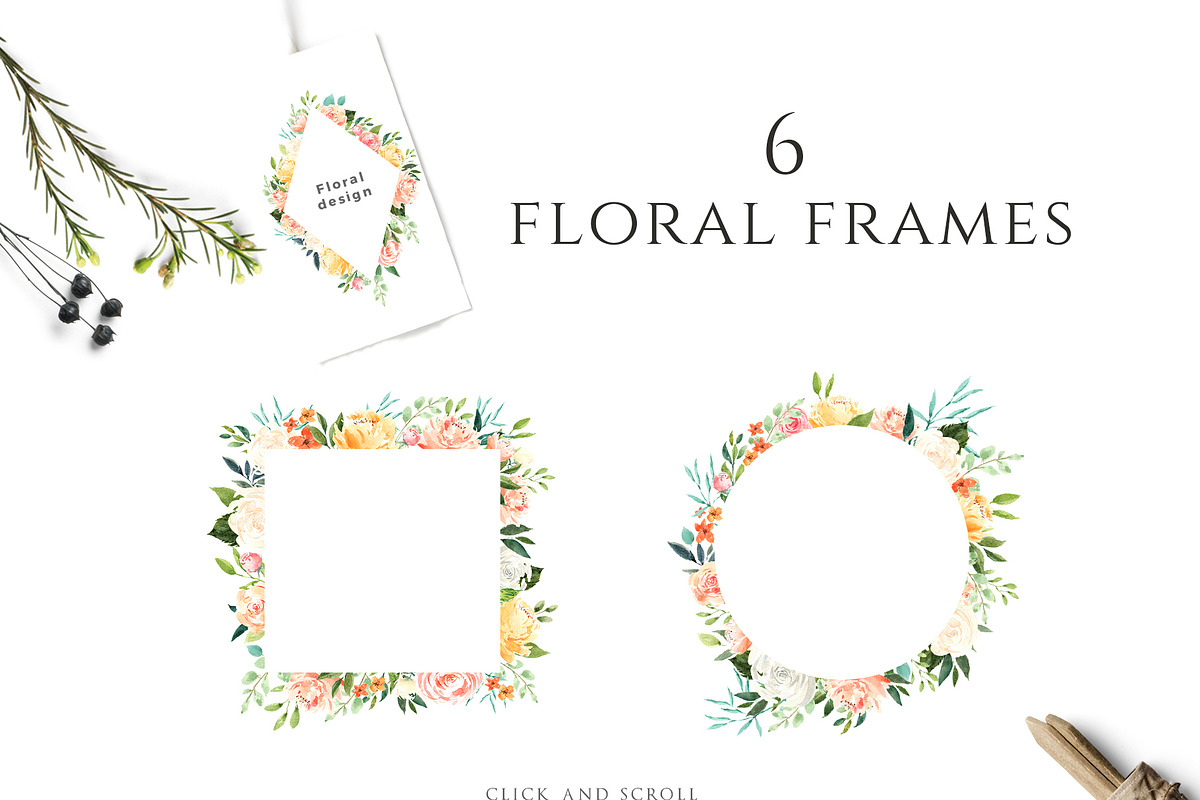 Watercolor Floral Set - Charming, an Illustration by Pixavics (Photo 7 of 9)