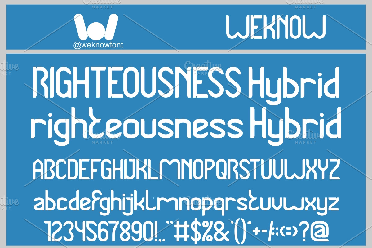 Righteousness font, a Sans Serif Font by weknow (Photo 2 of 11)