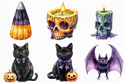 Spooky Purple Halloween Clipart, an Illustration by Craft Nest (Thumbnail 4 of 6)