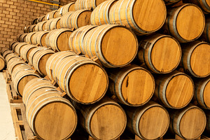 Wine barrels on old cellar