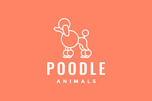 Animal Pets Dog Poodle Mascot Logo