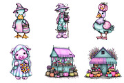 Cute Halloween Farm PNG Clipart, a Seasonal Illustration by DreamArtGraphic (Thumbnail 3 of 5)