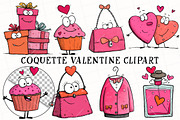 Coquette Valentine Clipart, an Illustration by OK Design (Thumbnail 2 of 6)
