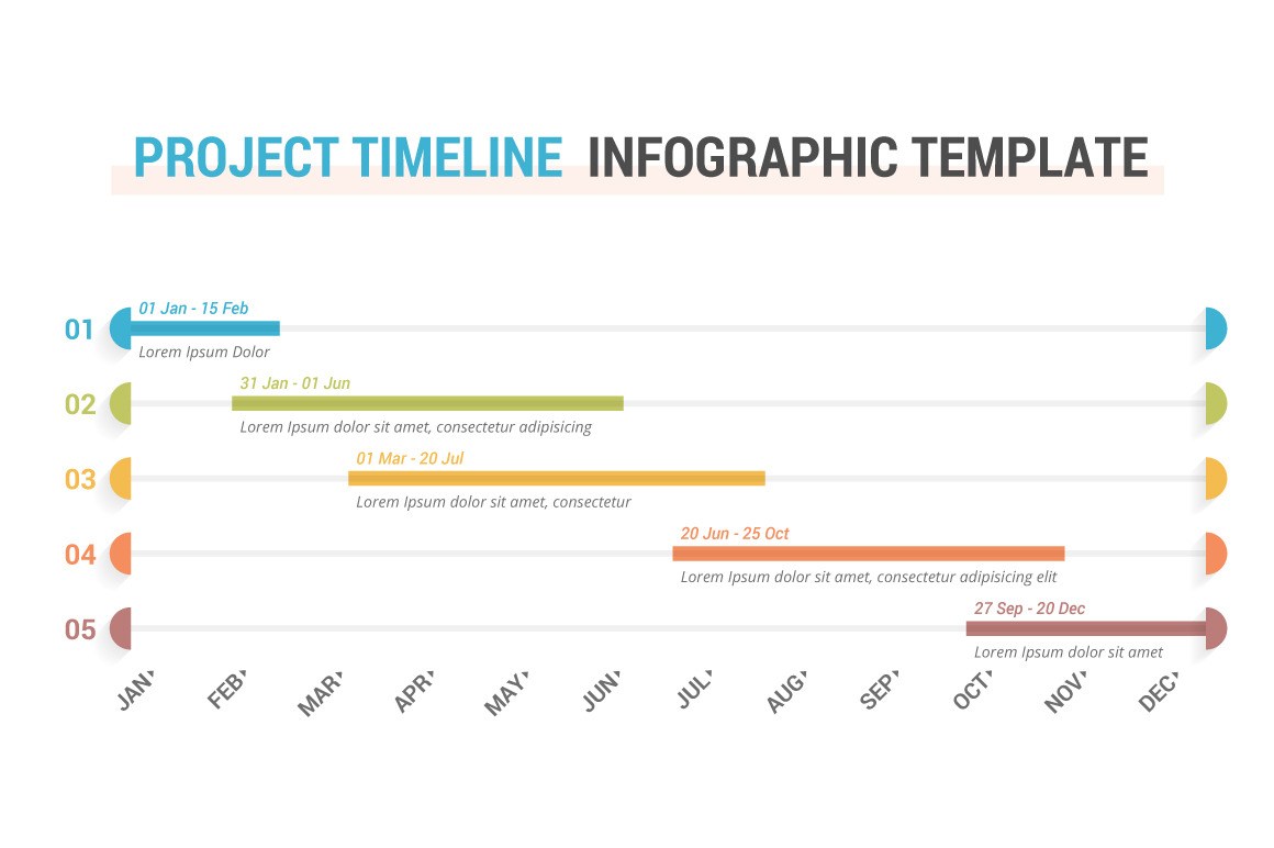 Timeline Infographics - Gantt Chart 