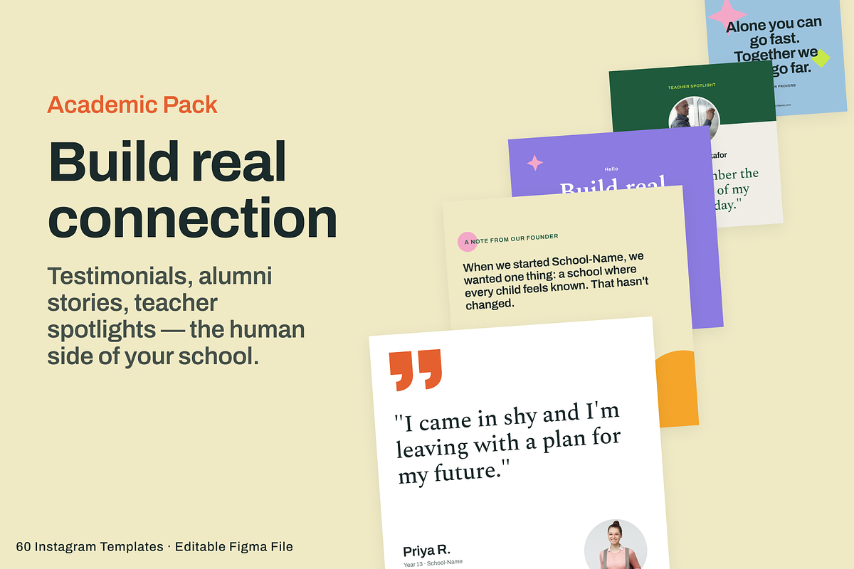 60 Academic instagram -Canva & Figma, a Social Media Template by xStudio (Photo 4 of 6)