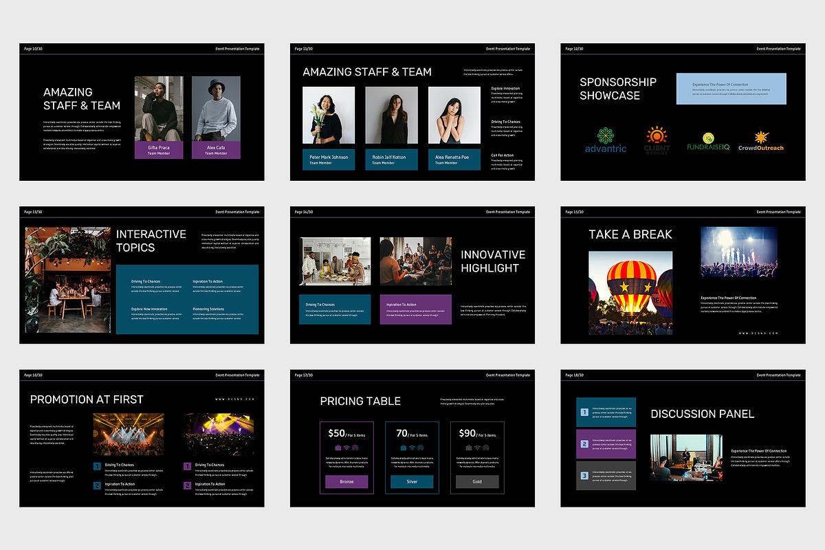 Desno : Event Google Slides, a Presentation Template by Punkl Camp (Photo 7 of 9)