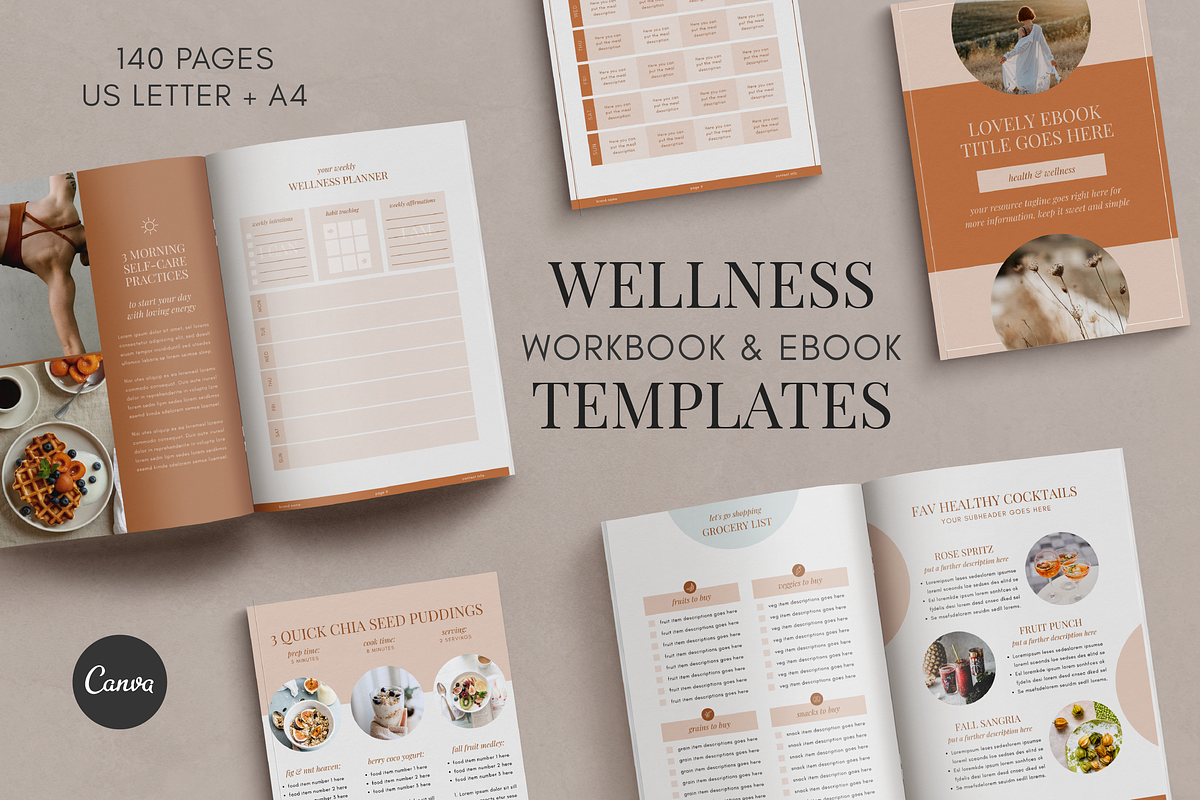 Wellness Workbook & eBook Templates, a Design Template by Studio Soluna (Photo 1 of 16)
