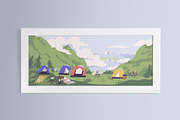 Mountain camping landscape, a Seasonal Illustration by Good Studio (Thumbnail 3 of 3)