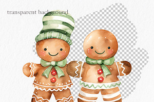 Gingerbread Cookies Watercolor