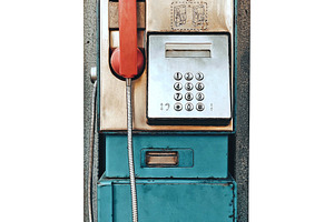 Old coin operated public pay phone, a Technology Photo by BOOCYS