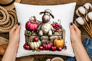 Quirky Autumn Sheep Clipart, a Seasonal Illustration by OK Design (Thumbnail 4 of 6)