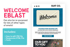 Welcome Email HTML PSD