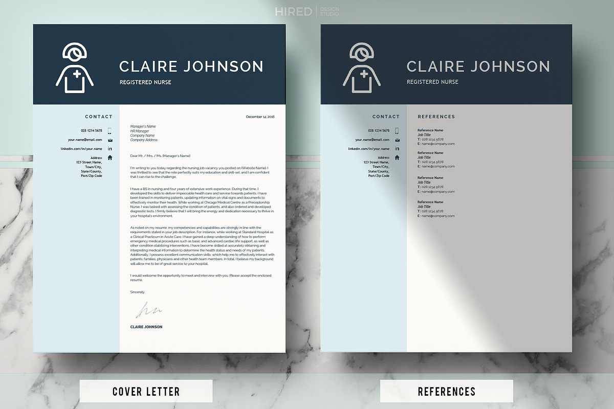 Nurse Resume Template | Nursing CV, a Resume Template by HIRED Design Studio (Photo 4 of 12)