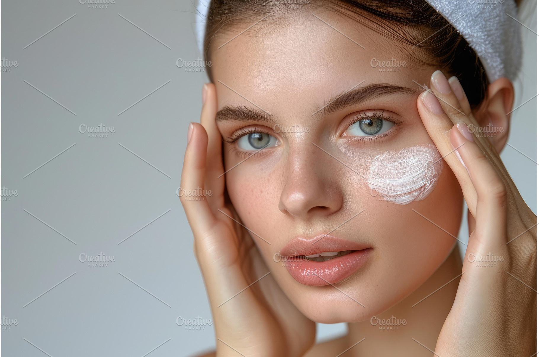 Beautiful woman removing makeup, a Beauty & Fashion Photo by Ylivdesign