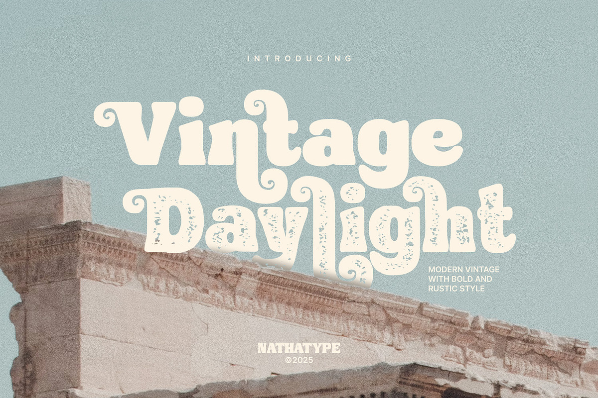 Vintage Daylight, a Symbol Font by Nathatype (Photo 1 of 12)