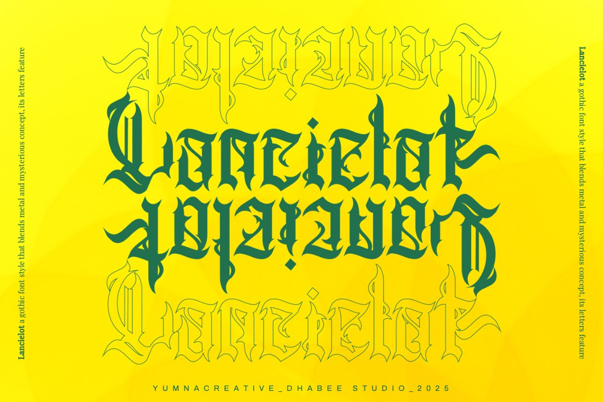 Lancielot - Medieval Blackletter, a Blackletter Font by Dhabee (Photo 1 of 15)