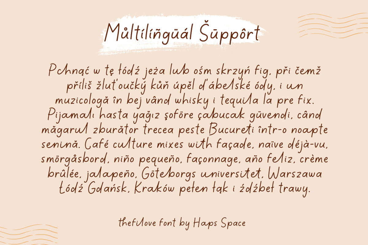 thefiLove Casual Handwritten Font, a Font by Haps Space (Photo 4 of 9)