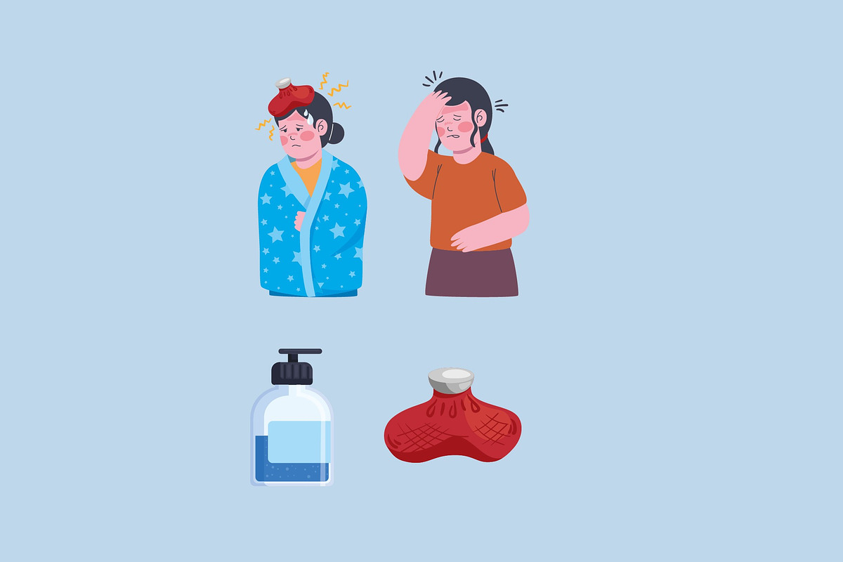 Sickness Illustration Set, a Person Illustration by studiogstock (Photo 3 of 3)
