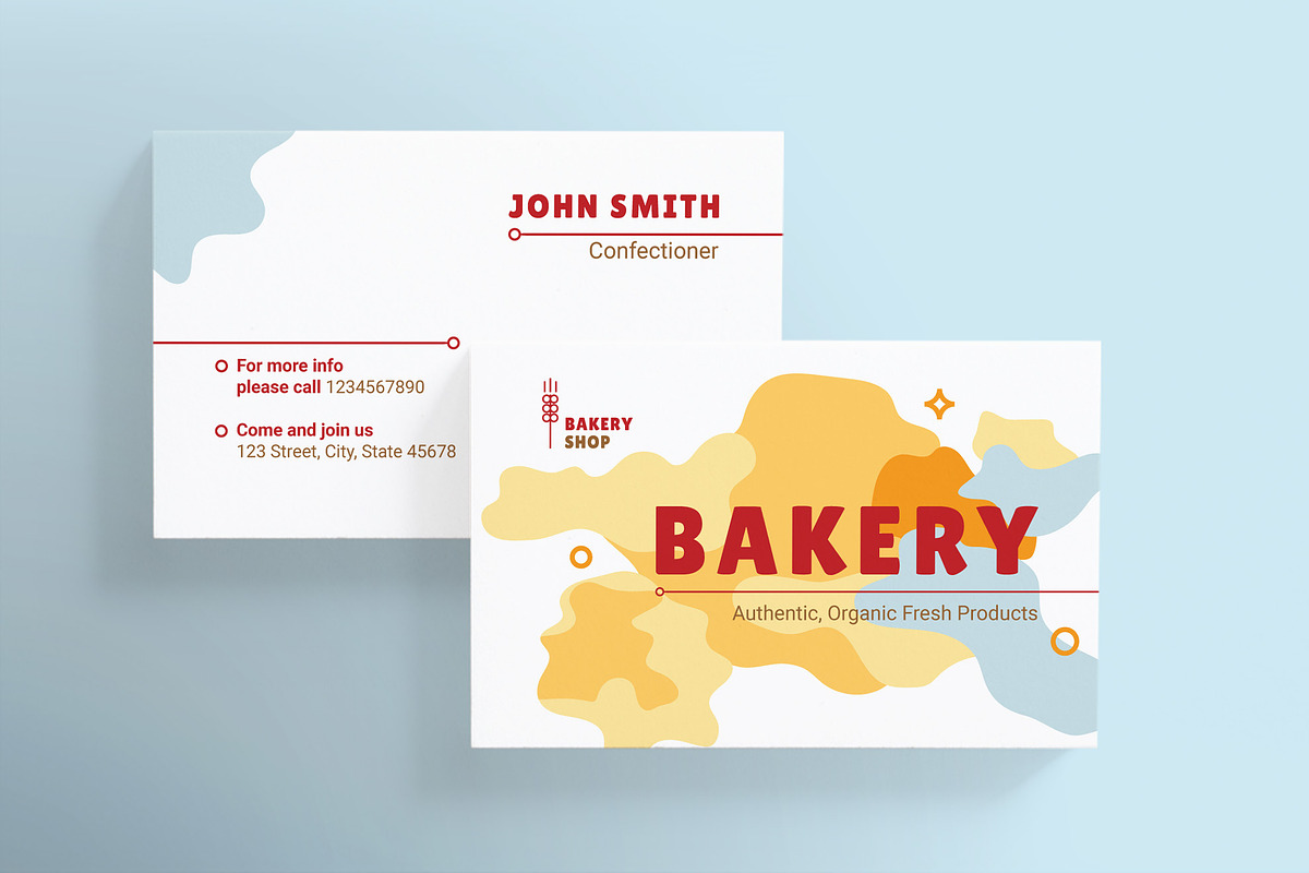 Bakery Business Card, a Business Card Template by TemplatesNow! (Photo 2 of 3)