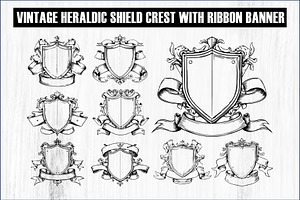 Hand-Drawn Heraldic Shield Vector, an Object Graphic by Creativeshirt