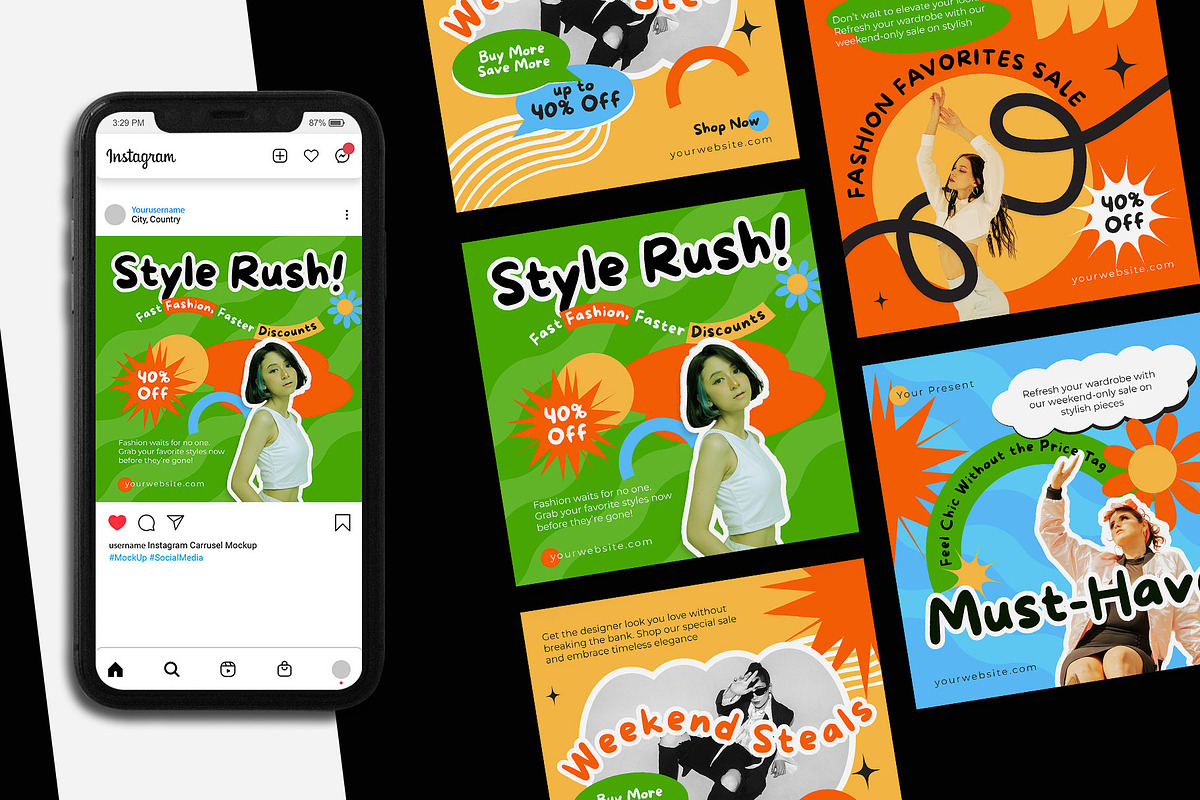 Retro Fashion Instagram Post, a Social Media Template by Artnivora.Std (Photo 2 of 2)