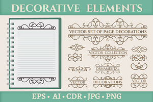13 Vintage page decoration elements