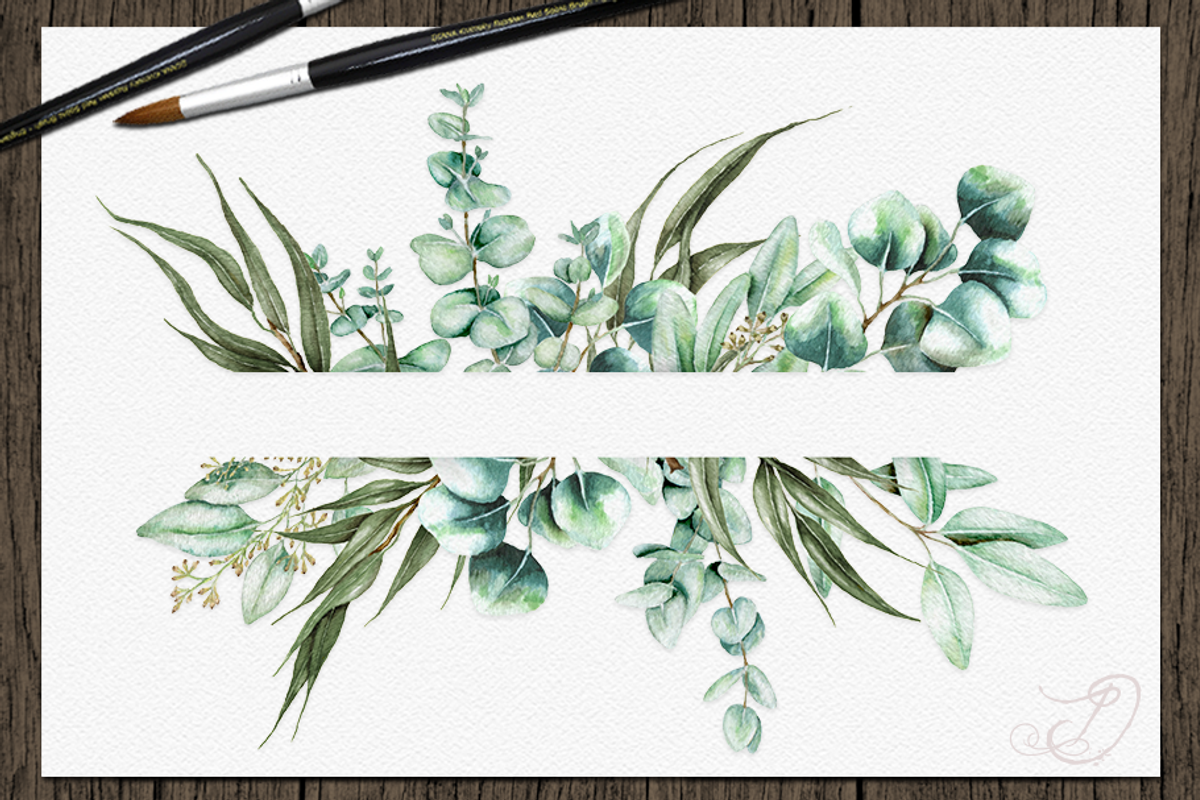Eucalyptus Frames Illustration, a Decorative Illustration by DioFlow (Photo 3 of 6)