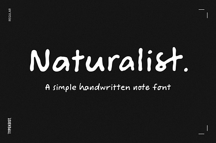 Naturalist Simple Handwriting Font, a Handwritten Font by TYPEHEIST