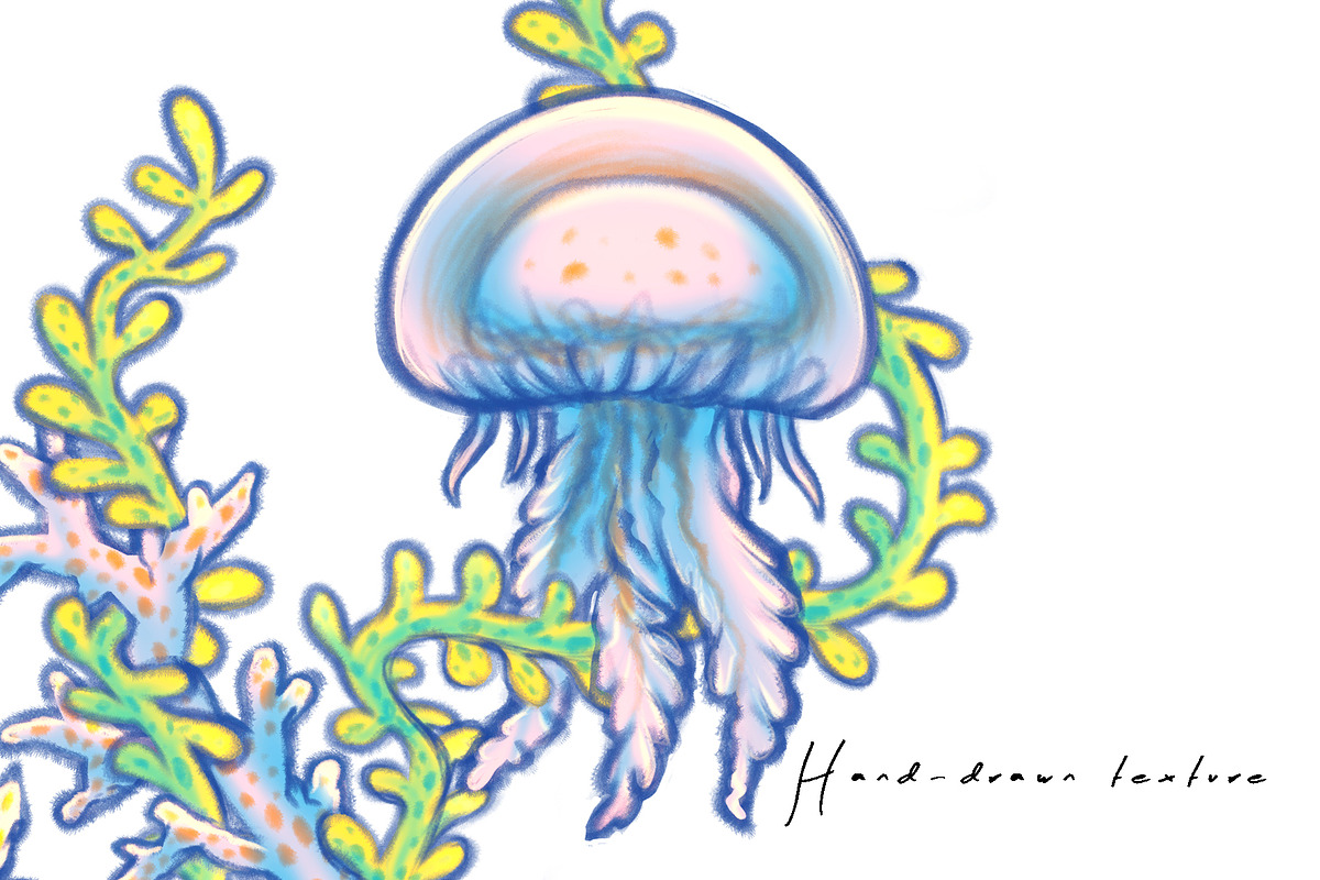 OCEAN Patterns & Clipart, a Decorative Illustration by Liiafis (Photo 6 of 15)