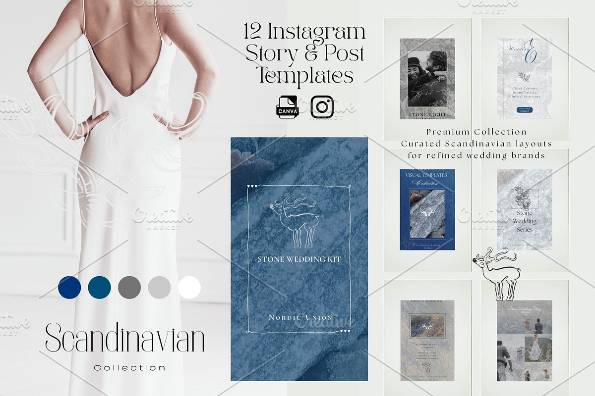Scandinavian WeddingTemplates Bundle, a Social Media Template by Alisa Mikibith Art (Photo 15 of 23)