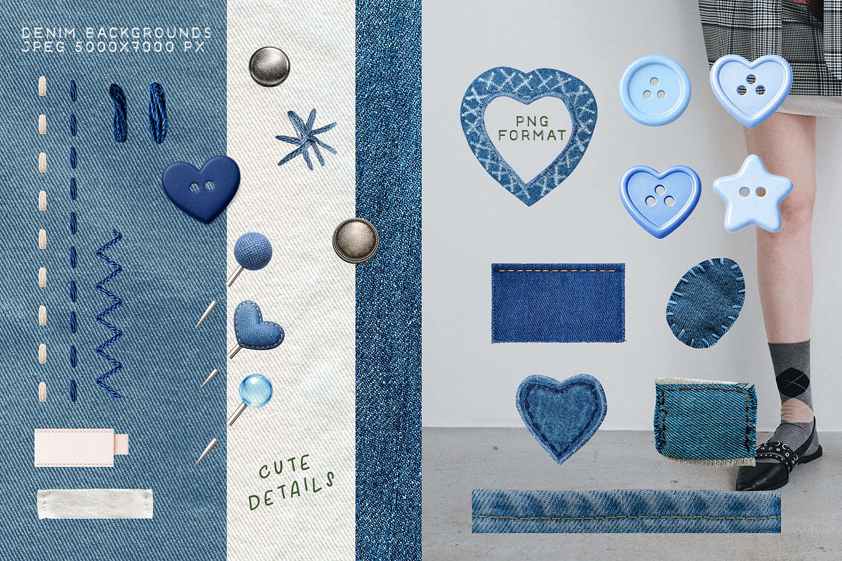 Jeansful Journaling Kit, an Object Graphic by DigARTbyHavroshka (Photo 10 of 14)