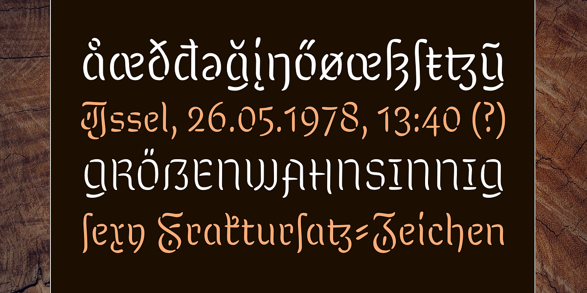 Kuschelfraktur, a Blackletter Font by Catharsis Fonts (Photo 5 of 8)
