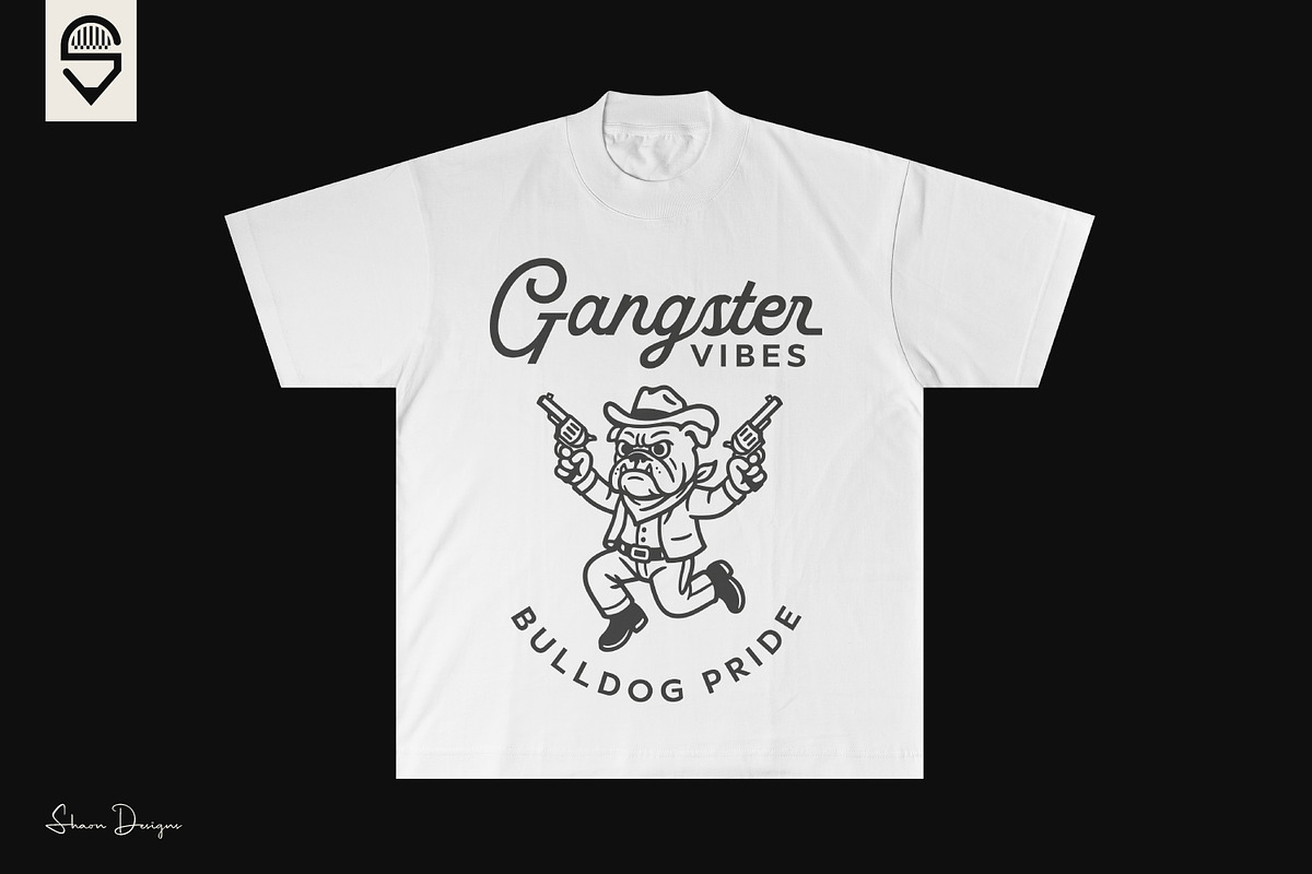 Cool Cowboy Bulldog Gangster Vibes, a Graphic by shaondesigns (Photo 2 of 4)