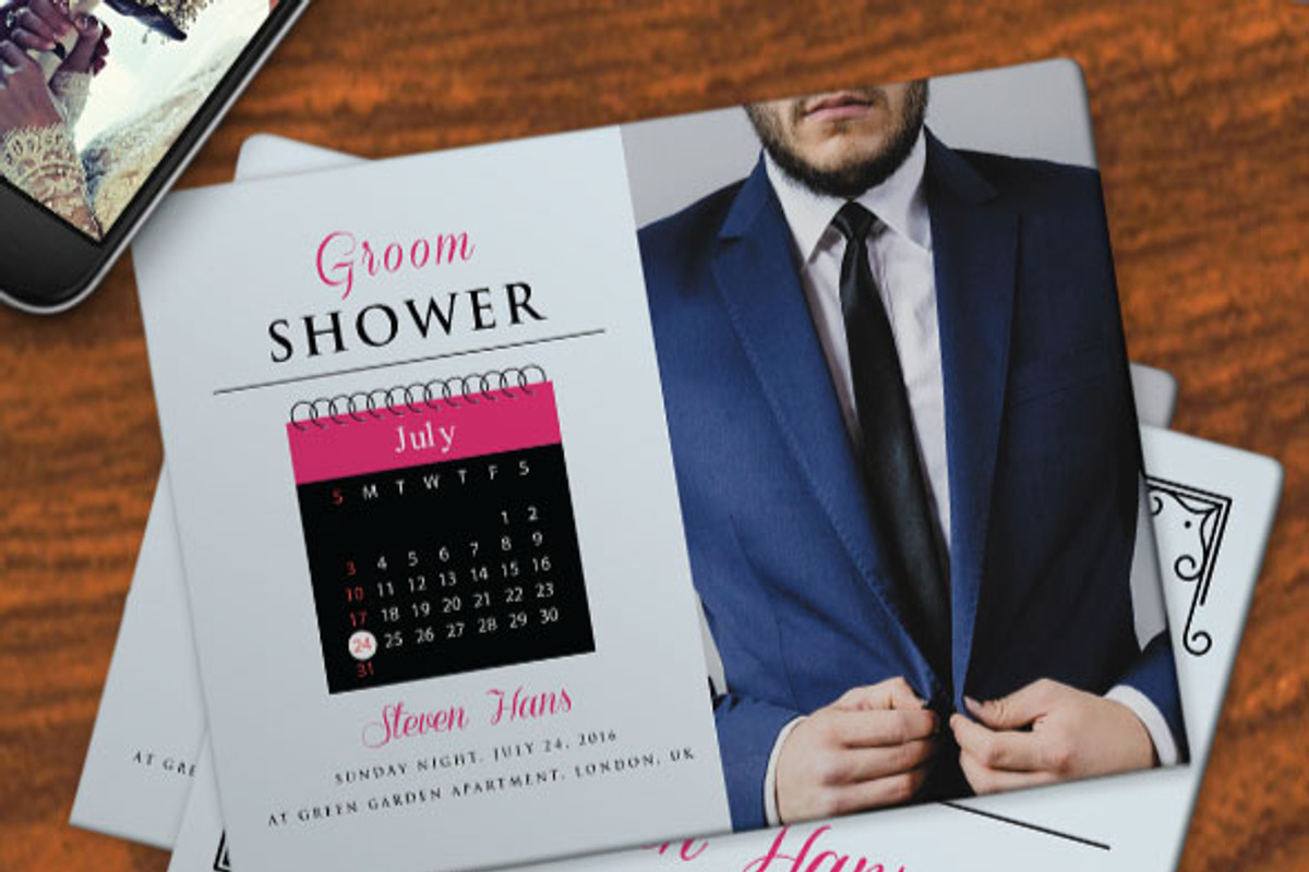 Groom Shower 1, an Invitation Template by Mariyana (Photo 2 of 2)