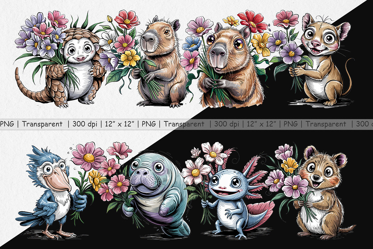 Whimsical Animal Bouquet, a Graphic by Artnoy (Photo 2 of 5)