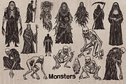 Halloween Procreate Stamps, a Brush Add-On by TheWhiteCatLab (Thumbnail 2 of 9)