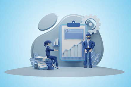 investment income 3d illustration, a Characters & Person 3D Model by alwie99d