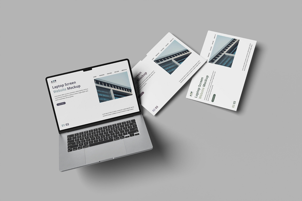 Laptop Screen Website Mockup PSD, a Mac Mockup by MA-KING_ART (Photo 5 of 5)
