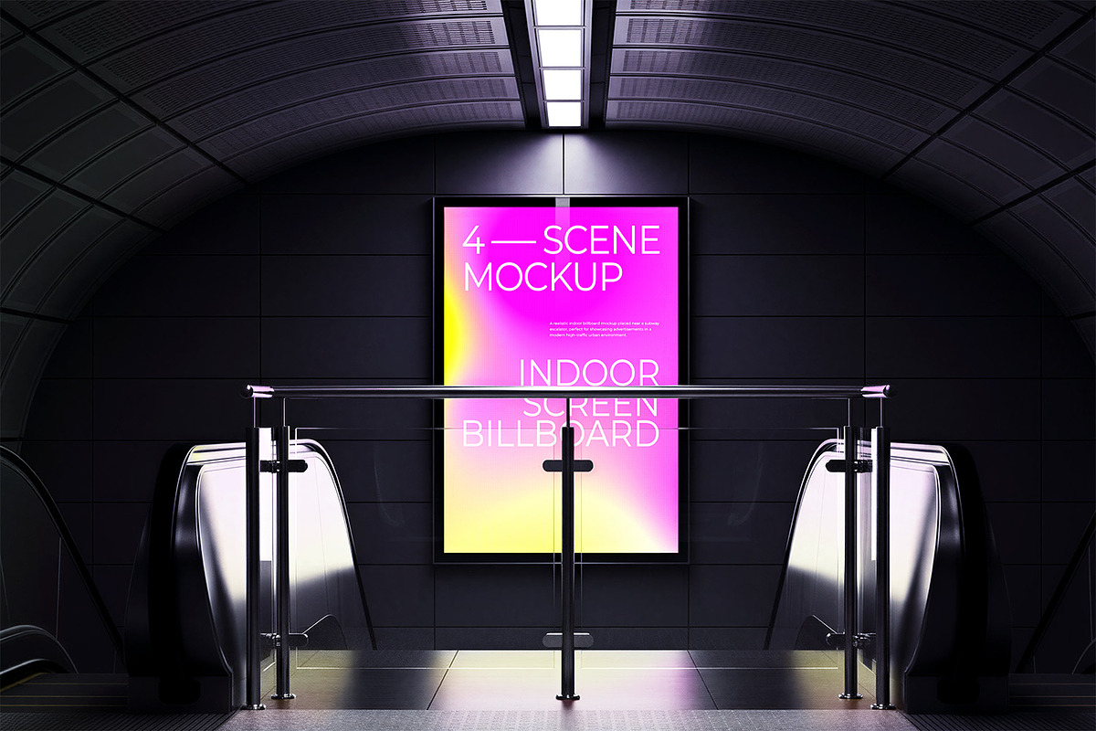 Indoor Screen Billboard Mockup, an Advertising Mockup by Nathatype (Photo 6 of 9)