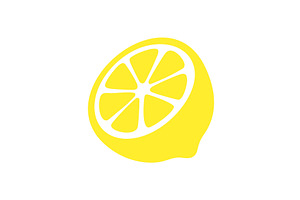 Cut lemon half showing juicy, a Food Illustration by GraphiShop