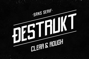 Destrukt - Sans Serif Font- 2 Styles