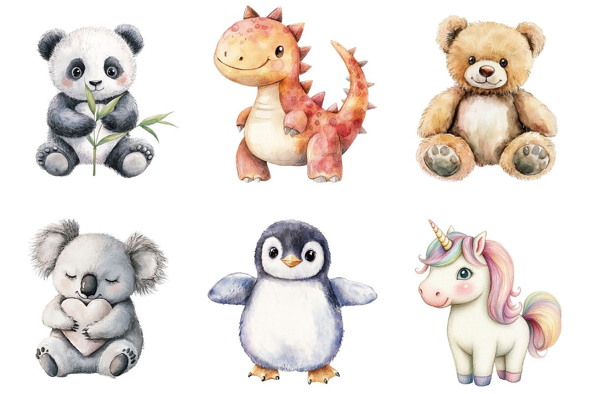 Stuffed Animals Clipart PNG, an Illustration by SinaCreation (Photo 4 of 5)